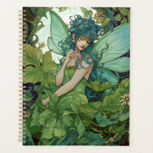 Green Woodland Fairy Fantasy Art Planner