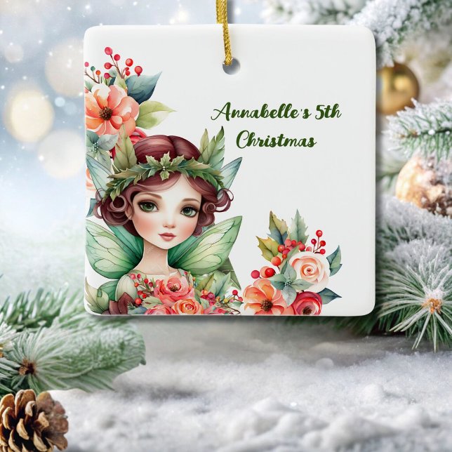Green Woodland Fairy with Flowers Ornament (Creator Uploaded)