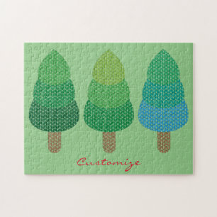 Green Woodland  Trees Thunder_Cove   Jigsaw Puzzle