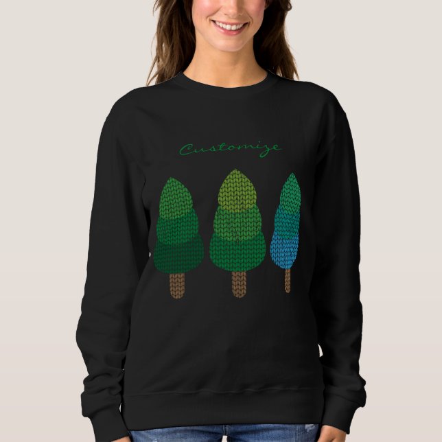 Green Woodland  Trees Thunder_Cove  Sweatshirt (Front)