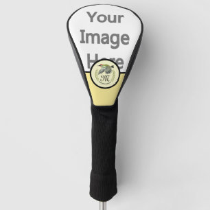 Green Woodpecker Flying Monogram Photo Golf Head Cover