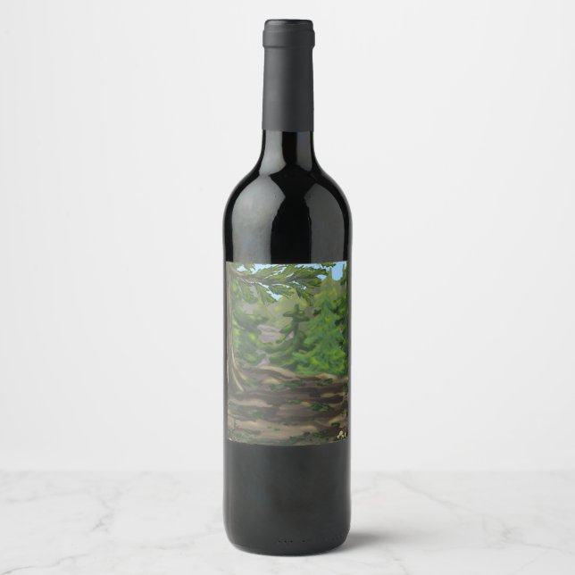 Green Woods Wine Label (Front)