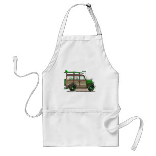 Green Woody Wagon Aprons