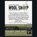 Green Wool Shop Logo, Knitting Store, Yarn Store Flyer<br><div class="desc">Green Wool Shop Logo,  Knitting Store,  Yarn Store Advertising Flyer by The Business Card Store.</div>