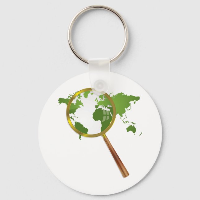 Green World Key Ring (Front)
