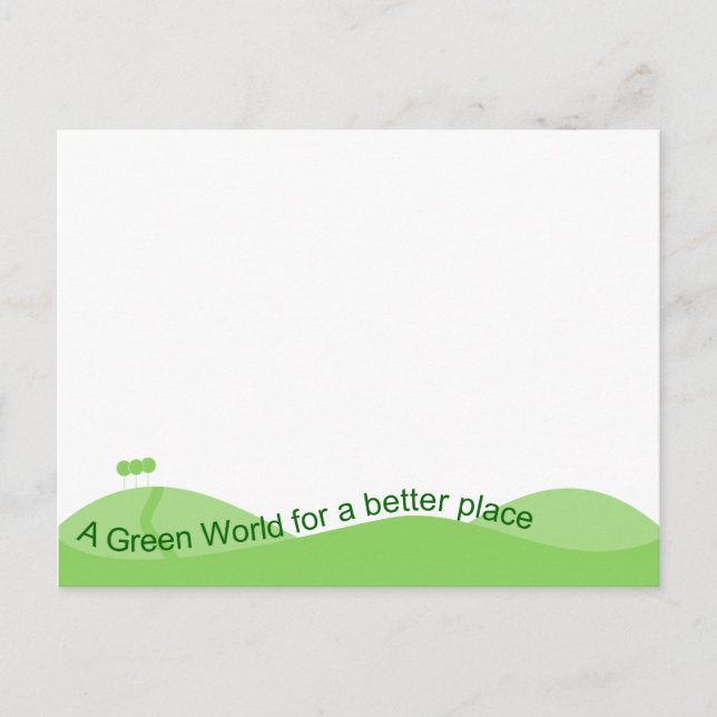Green World Postcard (Front)