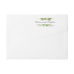 Green Wraparound Return Address Labels Rustic