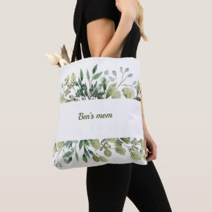 Green wreath with dedication tote bag
