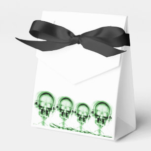 Green X-Ray Vision Music Skeleton Skull Favour Box