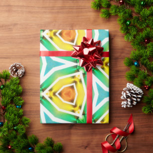 Green Yellow Abstract Wrapping Paper