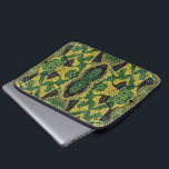 Green Yellow Alligator Crocodile Dragon Leather Laptop Sleeve<br><div class="desc">Beautiful green,  yellow and black realistic alligator or crocodile leather texture pattern. Dragon,  snake or serpent scales modern artistic design for a holiday gifts.</div>