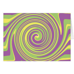Green yellow and purple twirl pattern
