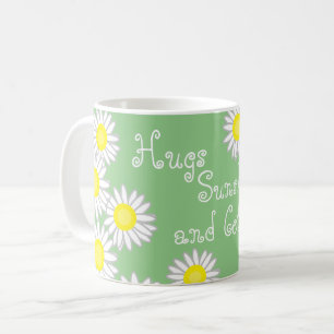 Green Yellow and White Daisy Cute Saying Coffee Mug