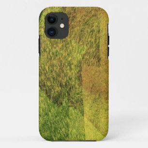 Green yellow black nature forest abstract painting iPhone 11 case