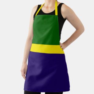 Green Yellow Blue Colour Block Style Design Apron