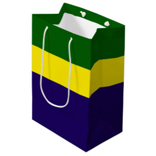 Green Yellow Blue Colour Block Style Design Medium Gift Bag