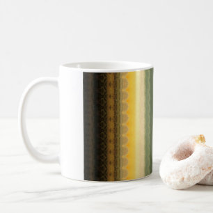 Green yellow brown mug