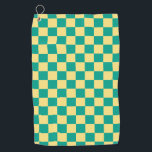 Green   Yellow Chequered Chequerboard Pattern Golf Towel<br><div class="desc">Green   Yellow Chequered Chequerboard Pattern Golf Towel</div>