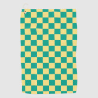 Green + Yellow Chequered Chequerboard Pattern