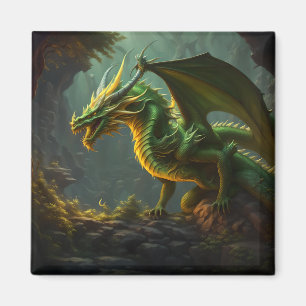 Green & Yellow Dragon Magnet