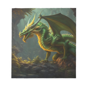 Green & Yellow Dragon Notepad