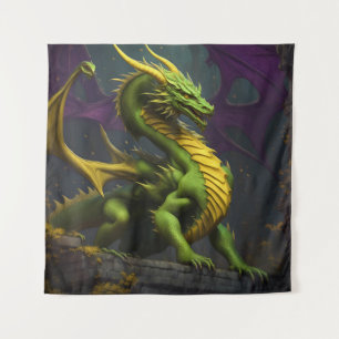 Green & Yellow Dragon Tapestry