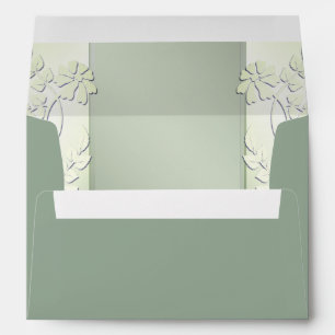 Green Yellow Floral Envelope
