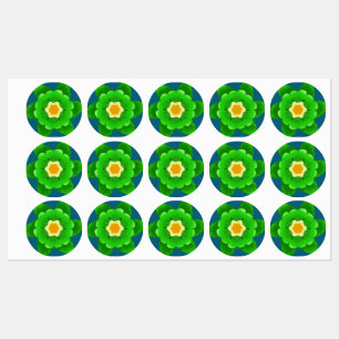 Green & Yellow flower by Black Lion Creations