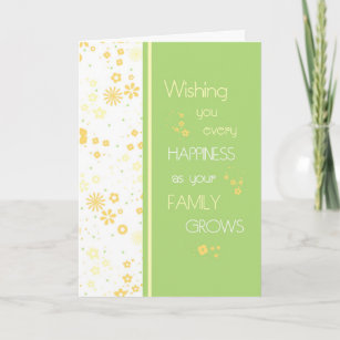 Green Yellow Flowers Congratulations on Expecting Card