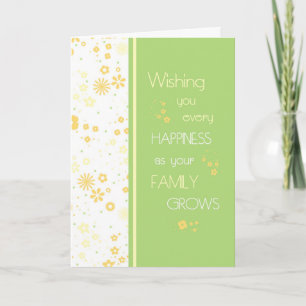 Green Yellow Flowers Congratulations on Expecting Card