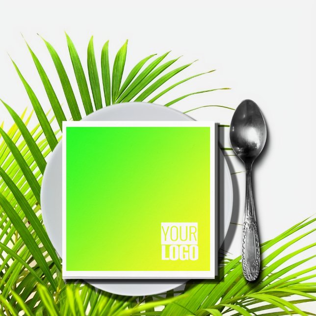 green yellow gradient  add logo napkin (Creator Uploaded)