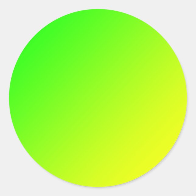 green yellow gradient  classic round sticker (Front)