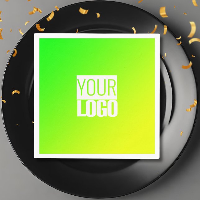 green yellow gradient  -your logo  napkin (Creator Uploaded)
