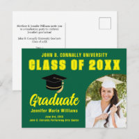 Green Yellow Graduate Custom 2026 Graduation Party