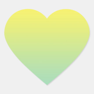 Green & Yellow Ombre Heart Sticker