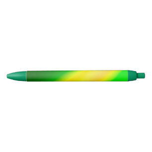 green yellow ombre moonlight Double Stripe Black Ink Pen
