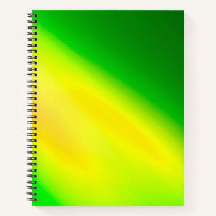 green yellow ombre moonlight Double Stripe Notebook