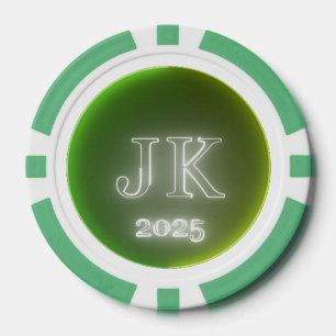 Green Yellow Poker Chip JK 2025