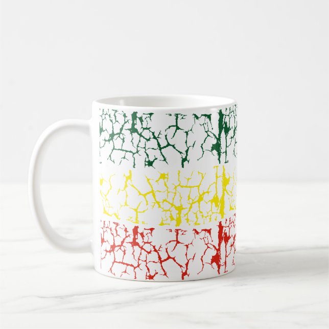 Green Yellow. Red Coffee Mug (Left)
