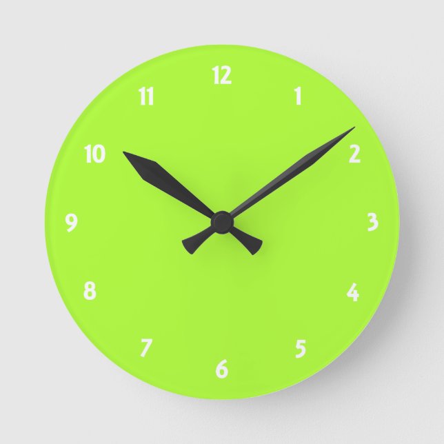 Green Yellow Round Clock (Front)