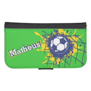 Green yellow soccer football goal named flap case