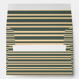 Green Yellow Stripes Pattern Envelope