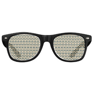 Green Yellow Stripes Pattern Retro Sunglasses