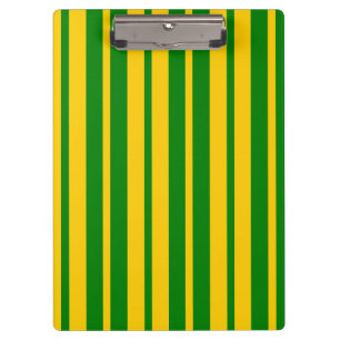 Green Yellow Stylish Stripes Pattern Design Clipboard