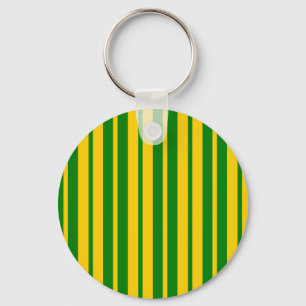 Green Yellow Stylish Stripes Pattern Design  Key Ring