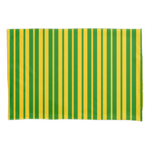 Green Yellow Stylish Stripes Pattern Design  Pillowcase
