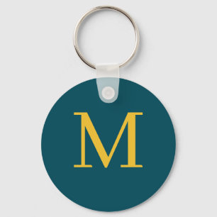 Green Yellow trending monogrammed Key Ring