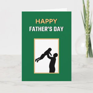 Green Yellow White Best Dad Ever Happy Fathers Day Card