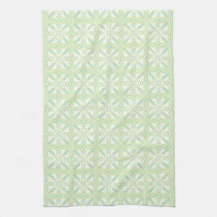 Green Yellow White Southwestern Print Towel