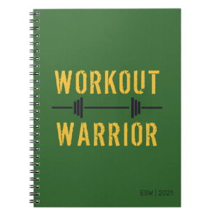 Green Yellow Workout Warrior Fitness Journal